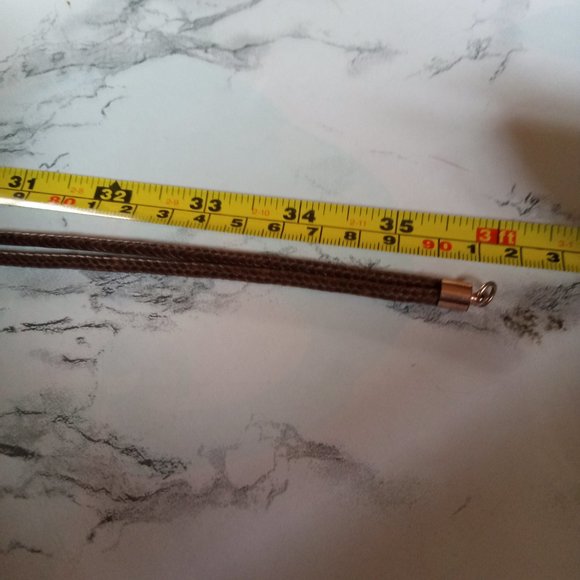 Vtg Charming Charlie 36" Rose Gold Spiraling Circles Statement Fashion Necklace - Picture 5 of 8